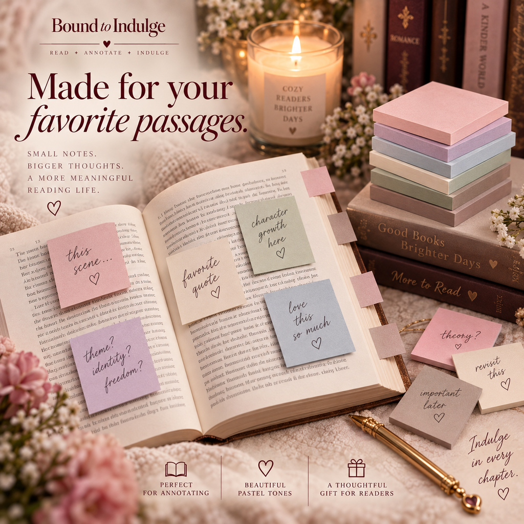 Muted Pastel Sticky Notes | Book Annotation Memo Pads