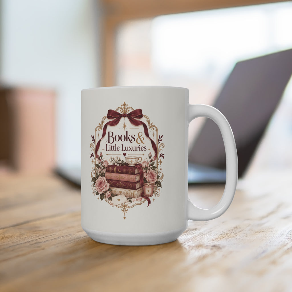 Books & Little Luxuries | Romantic Bookish 15 oz Coffee Mug