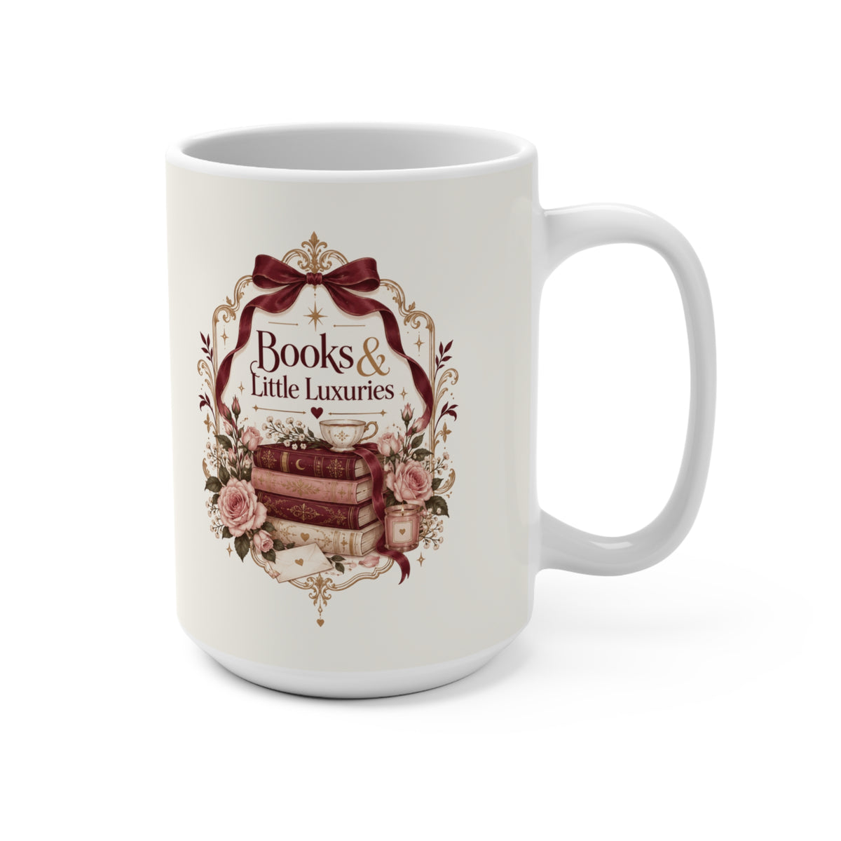 Books & Little Luxuries | Romantic Bookish 15 oz Coffee Mug