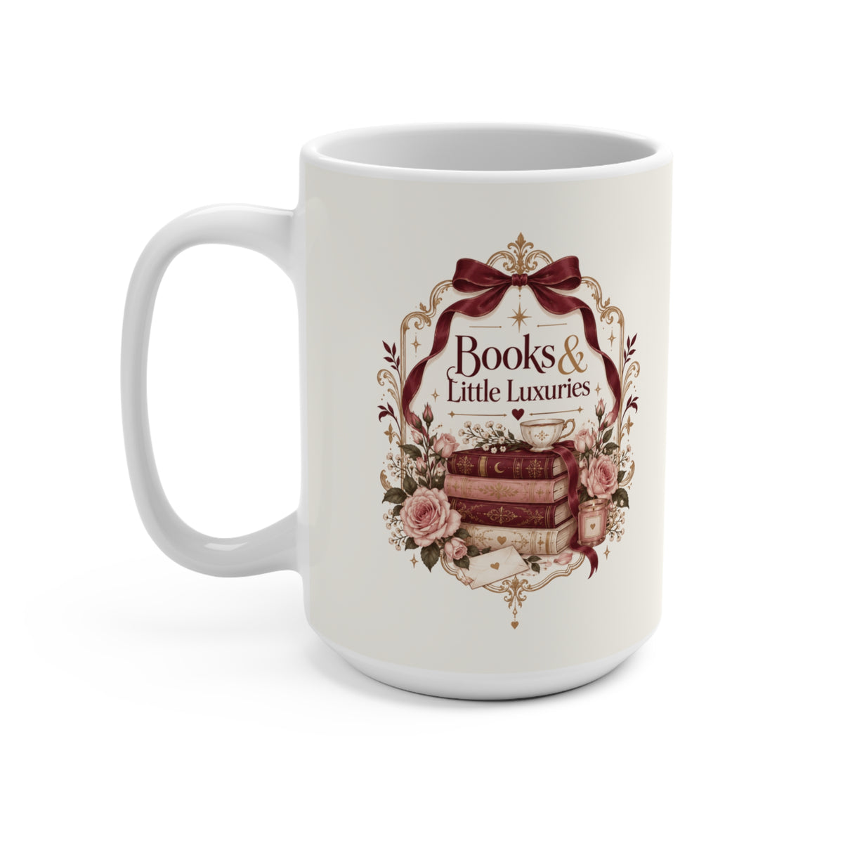 Books & Little Luxuries | Romantic Bookish 15 oz Coffee Mug