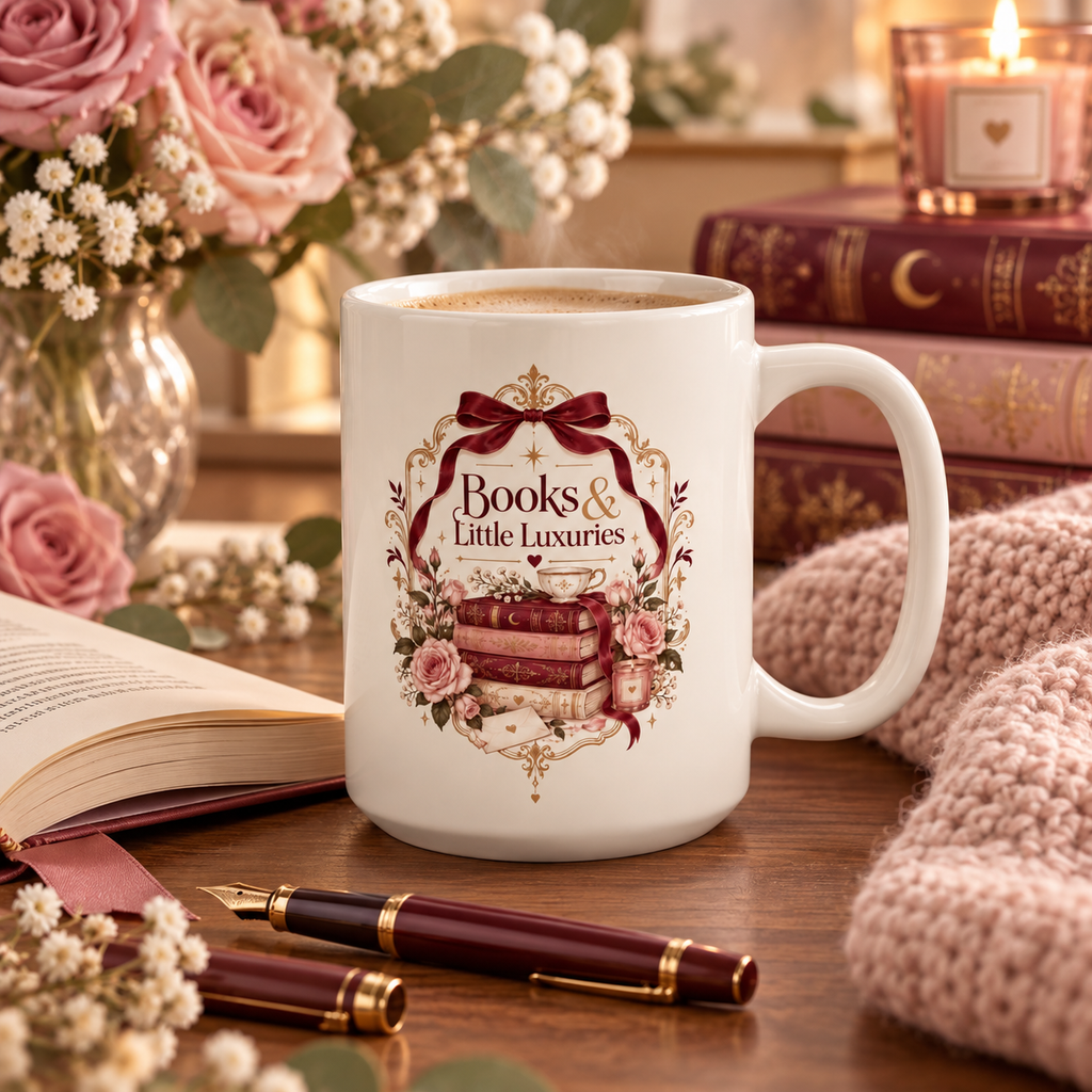 Books & Little Luxuries | Romantic Bookish 15 oz Coffee Mug