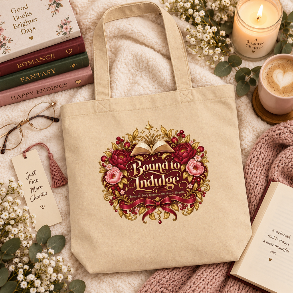 Bound to Indulge | Romantic Bookish Eco Tote