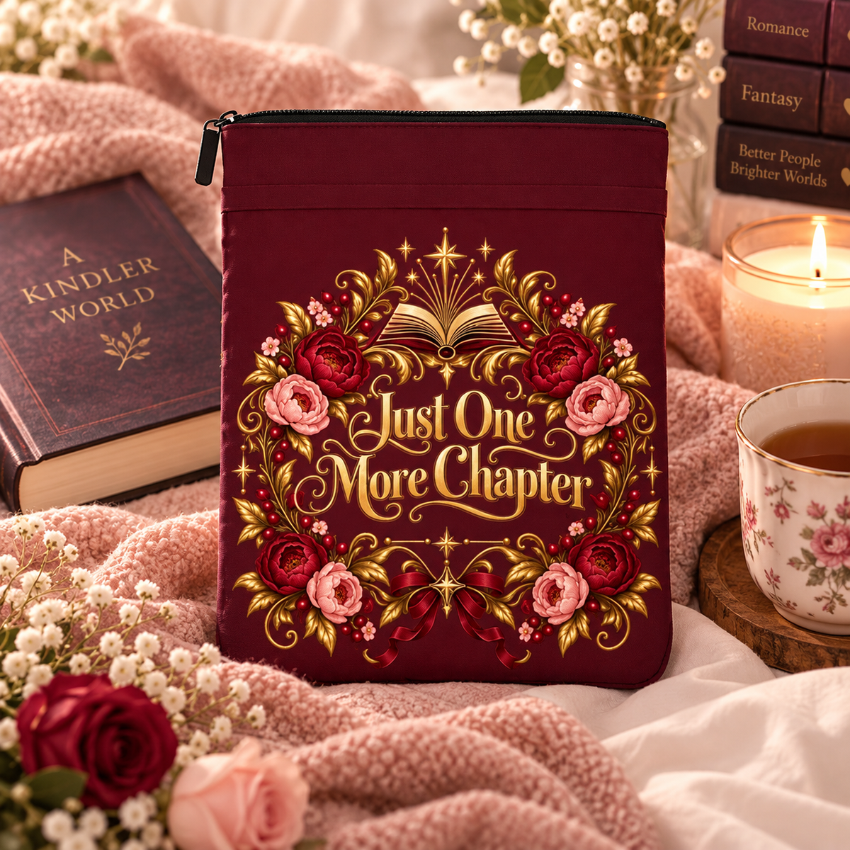 Just One More Chapter | Zippered Book Sleeve
