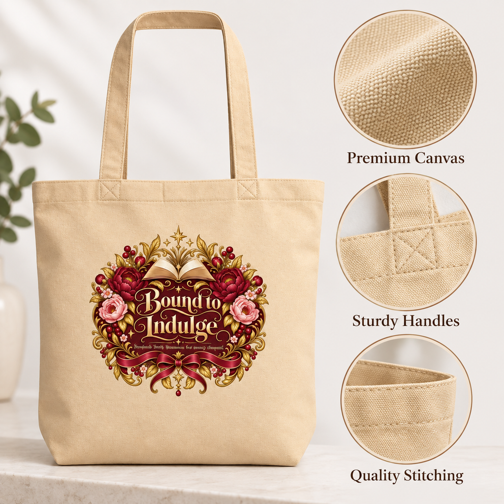Bound to Indulge | Romantic Bookish Eco Tote