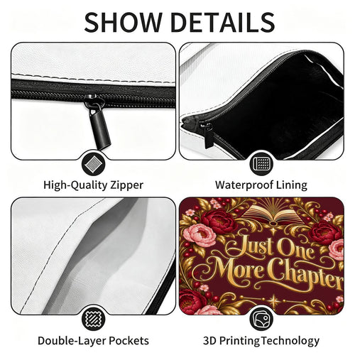 Just One More Chapter | Zippered Book Sleeve